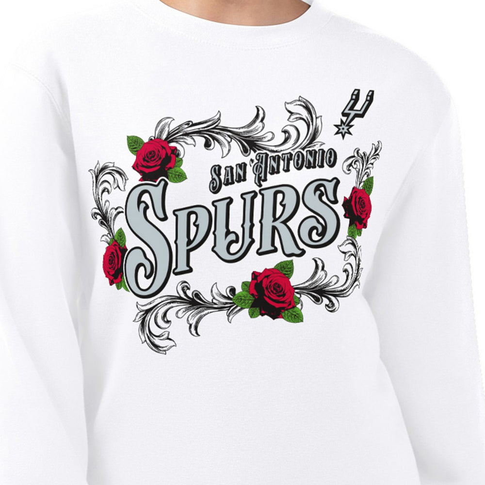 San Antonio Spurs G-III 4Her by Carl Banks Women's Roses Fleece Tri-Blend Sweatshirt