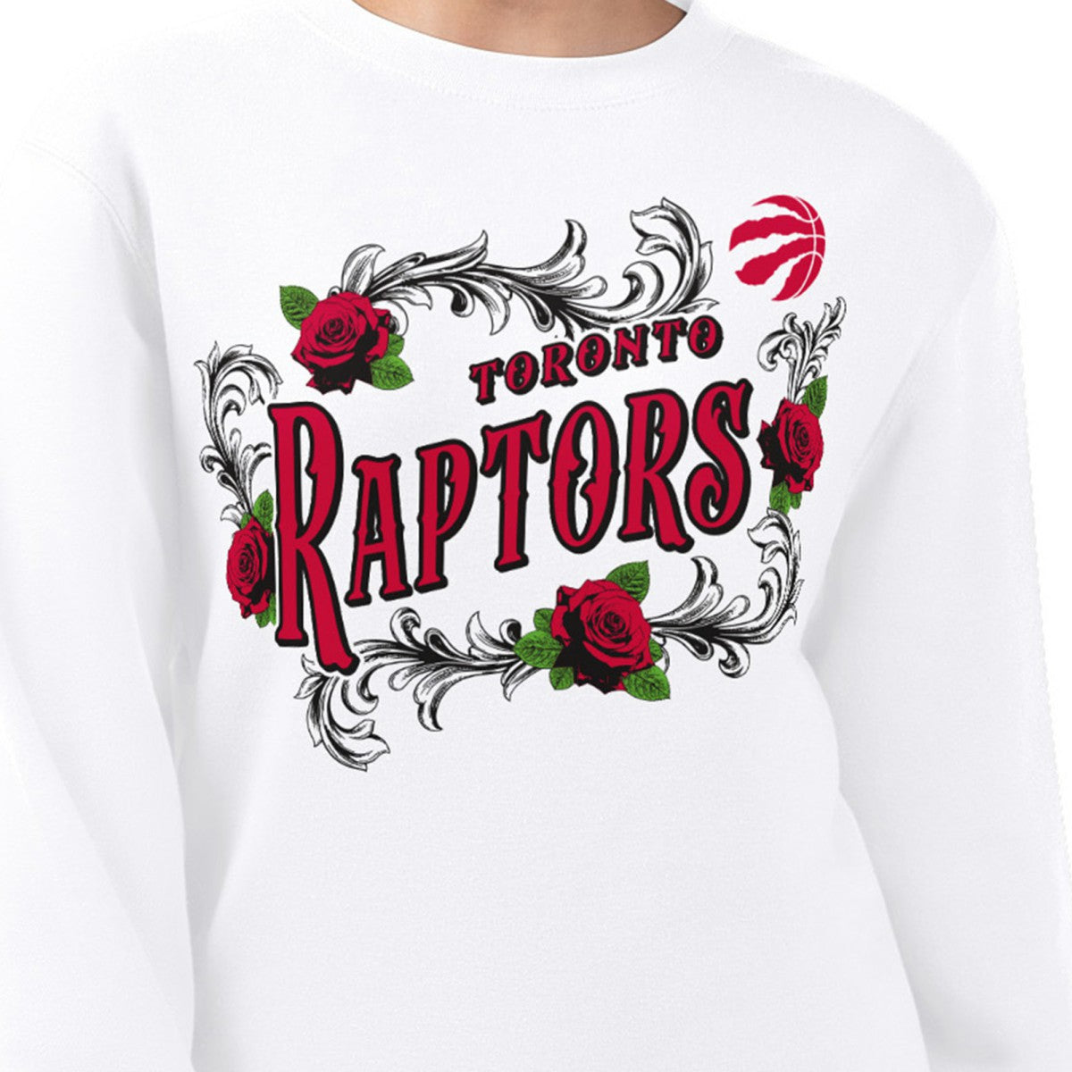 Toronto Raptors G-III 4Her by Carl Banks Women's Roses Fleece Tri-Blend Sweatshirt