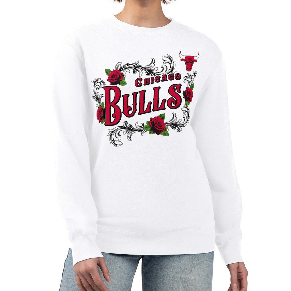 Chicago Bulls G-III 4Her by Carl Banks Women's Roses Fleece Tri-Blend Sweatshirt sale