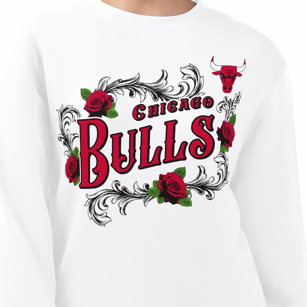 Chicago Bulls G-III 4Her by Carl Banks Women's Roses Fleece Tri-Blend Sweatshirt sale