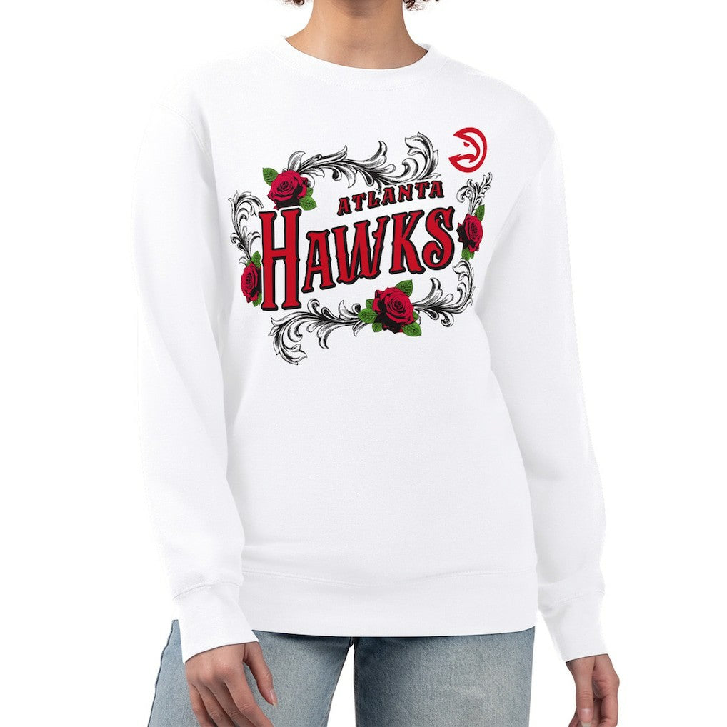 Atlanta Hawks G-III 4Her by Carl Banks Women's Roses Fleece Tri-Blend Sweatshirt