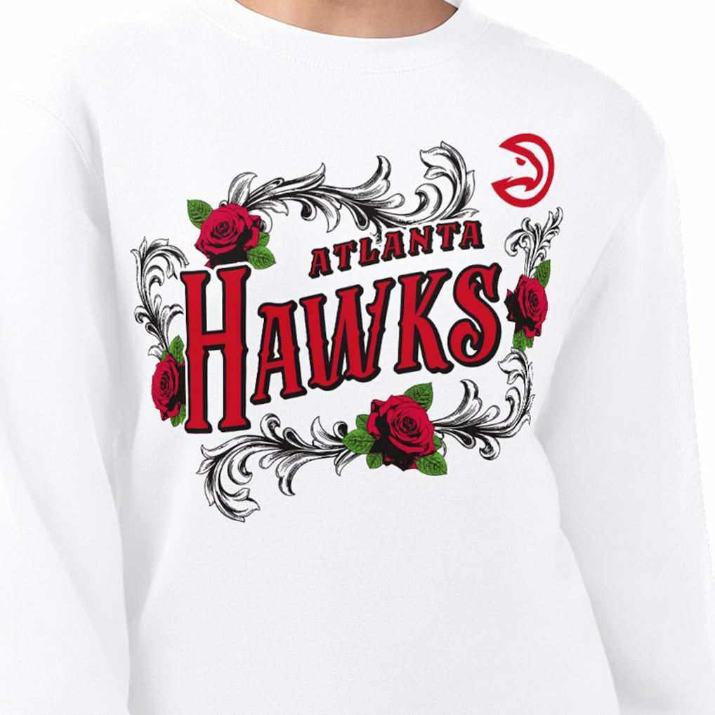 Atlanta Hawks G-III 4Her by Carl Banks Women's Roses Fleece Tri-Blend Sweatshirt