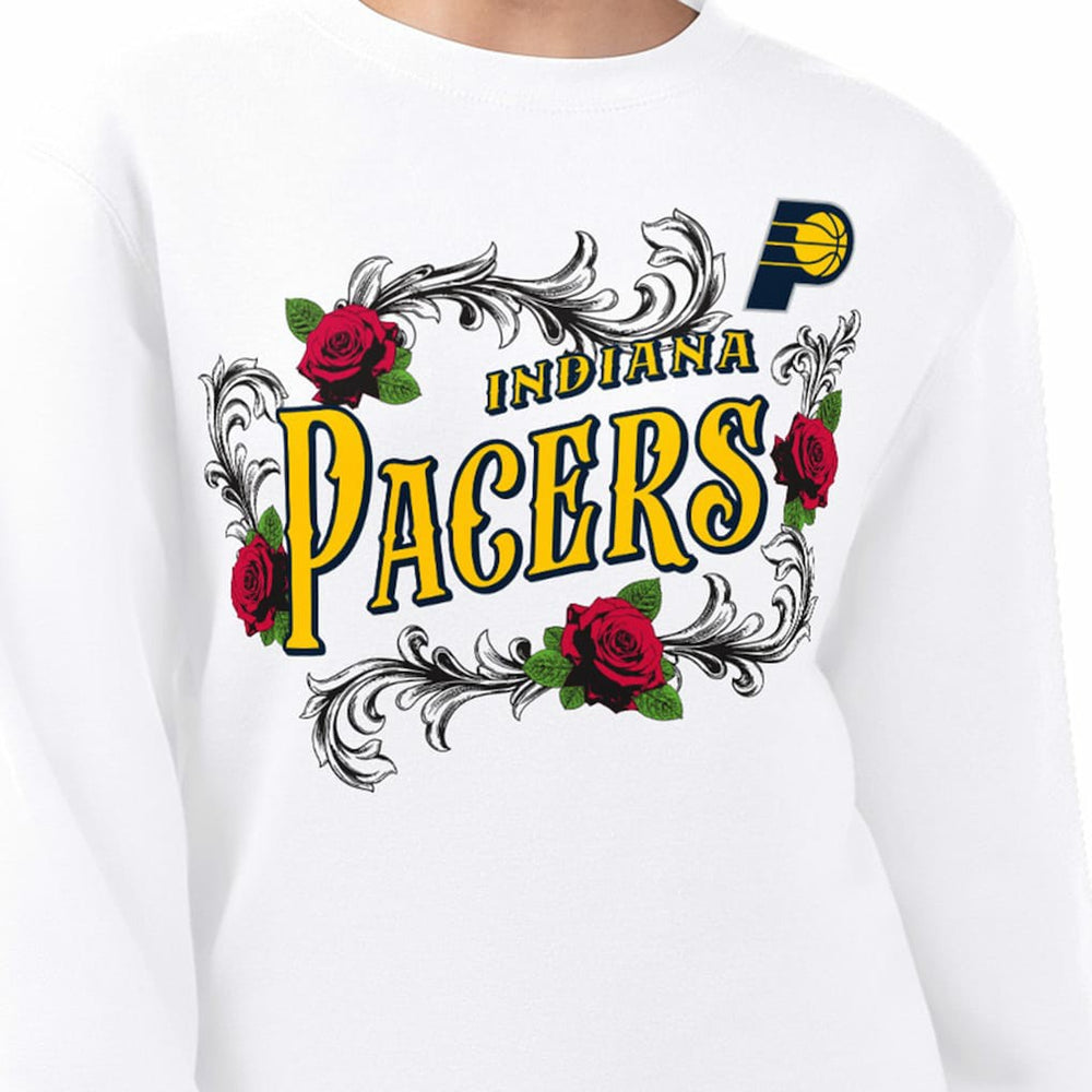 Indiana Pacers G-III 4Her by Carl Banks Women's Roses Fleece Tri-Blend Sweatshirt