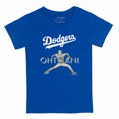 Royal Shohei Ohtani Los Angeles Dodgers Tiny Turnip Youth Pitch Graphic T-Shirt