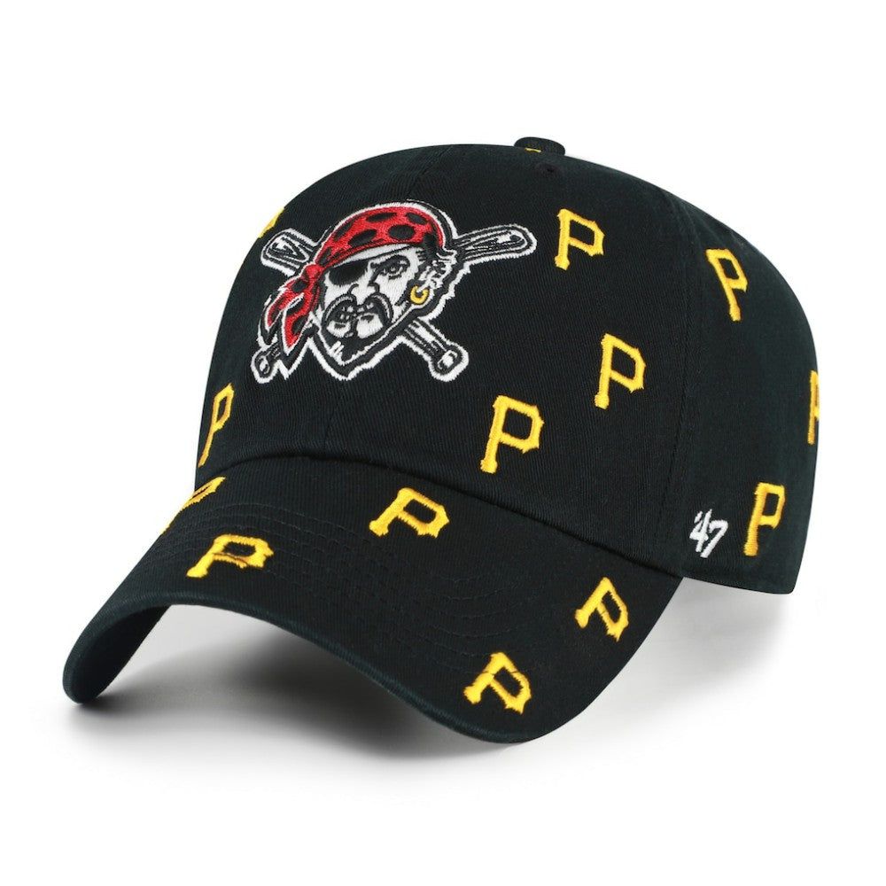 Black Pittsburgh Pirates '47 Women's Confetti Clean Up Adjustable Hat