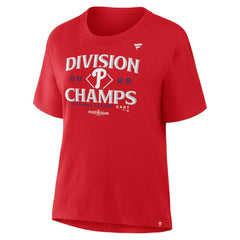 Red Philadelphia Phillies Fanatics Women's 2025 NL East Division Champions Locker Room Plus Size T-Shirt