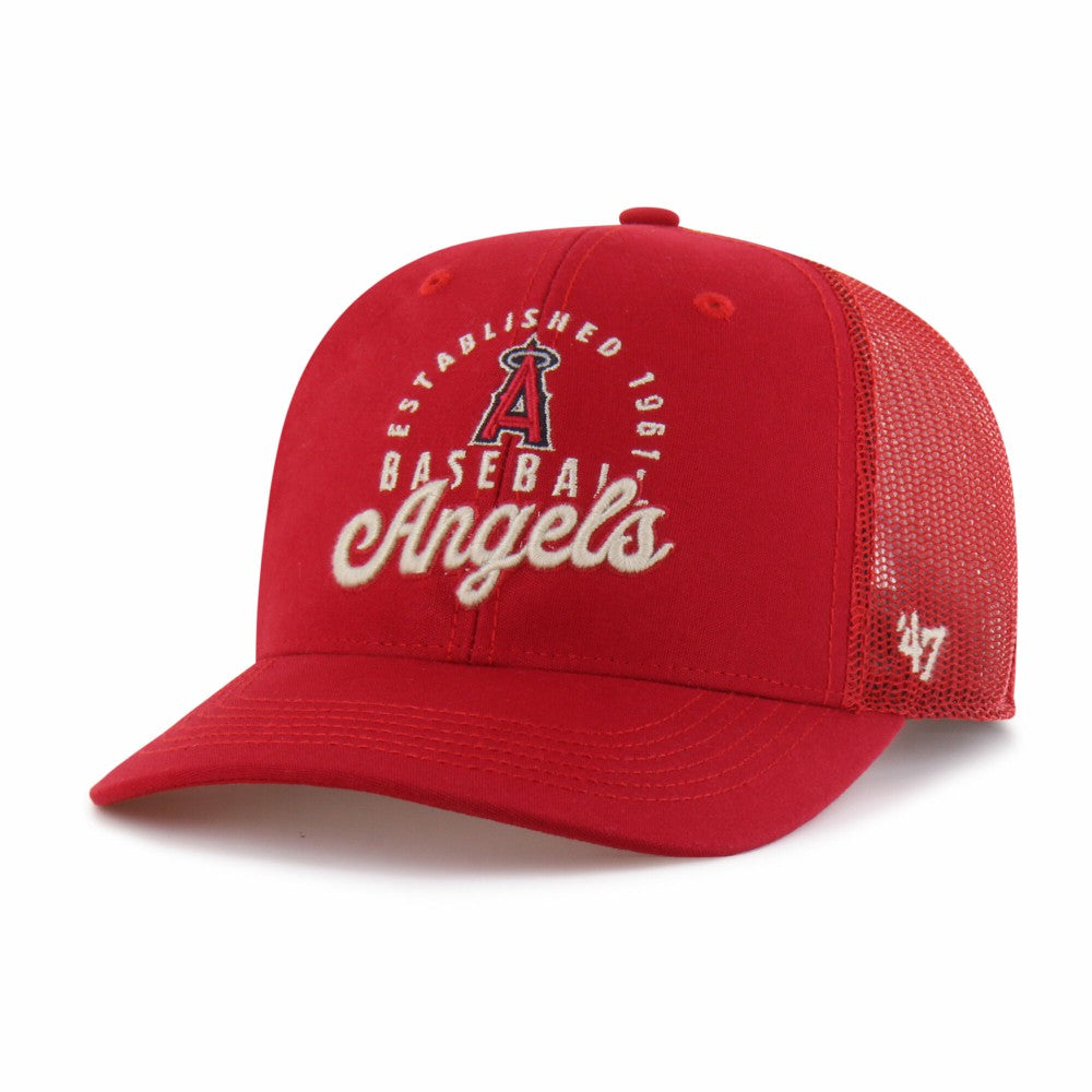 Red Los Angeles Angels '47 Pitstop Trucker Adjustable Hat