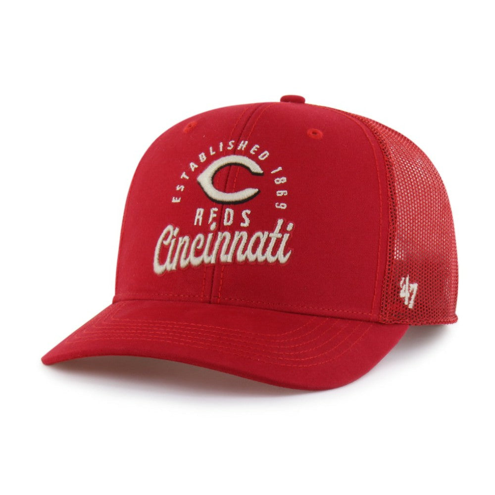 Red Cincinnati Reds '47 Pitstop Trucker Adjustable Hat