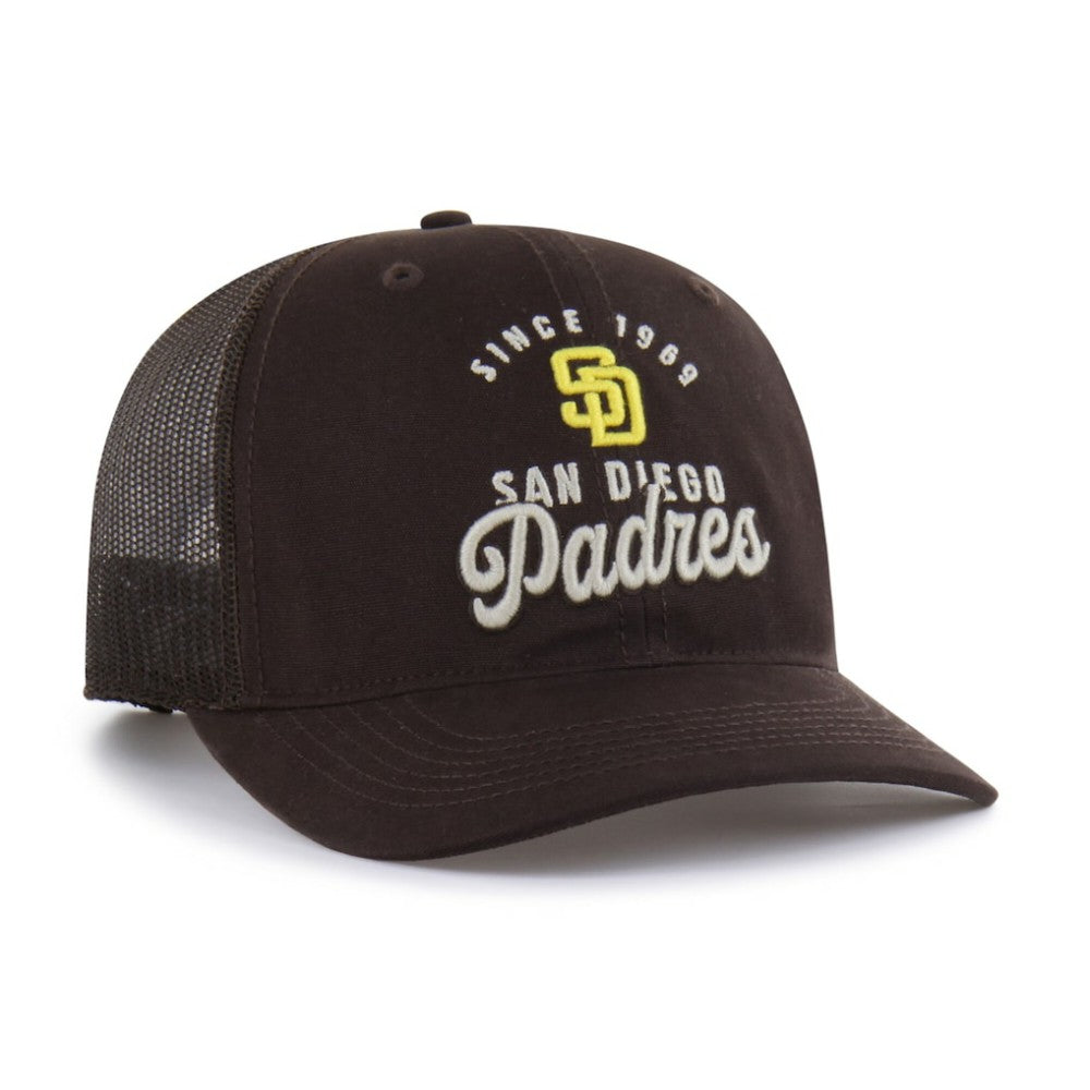 Brown San Diego Padres '47 Pitstop Trucker Adjustable Hat