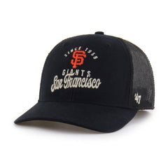 Black San Francisco Giants '47 Pitstop Trucker Adjustable Hat