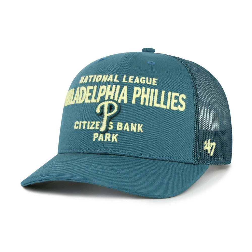 Teal Philadelphia Phillies '47 Contemporary Hitch Adjustable Trucker Hat