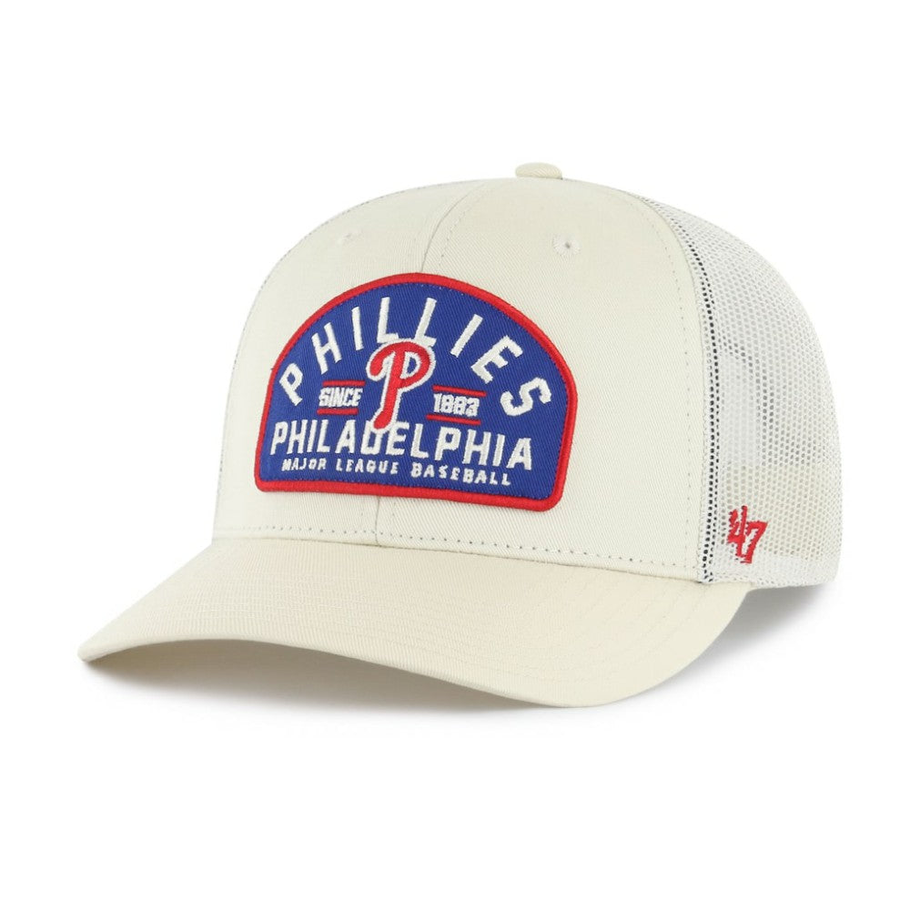 Cream Philadelphia Phillies '47 Leland Adjustable Trucker Hat