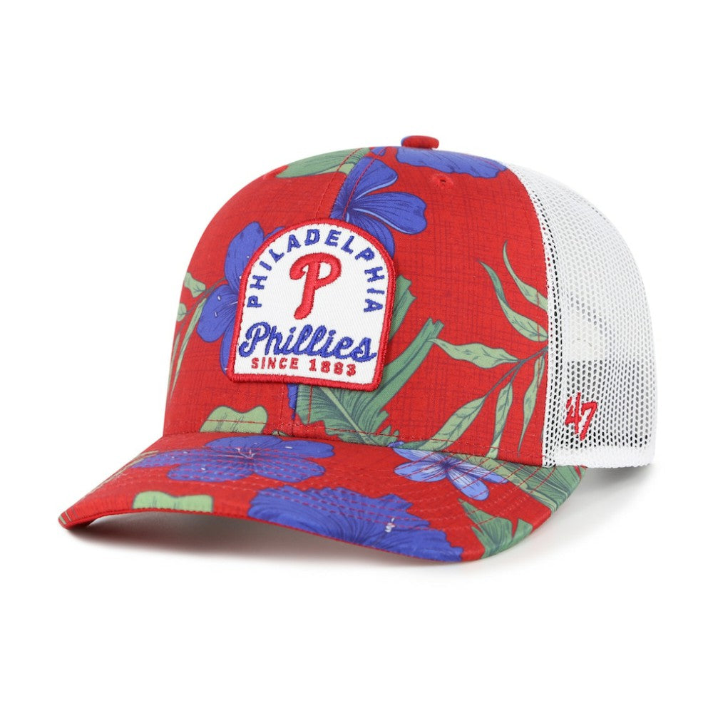 Red Philadelphia Phillies '47 Beachside Adjustable Trucker Hat