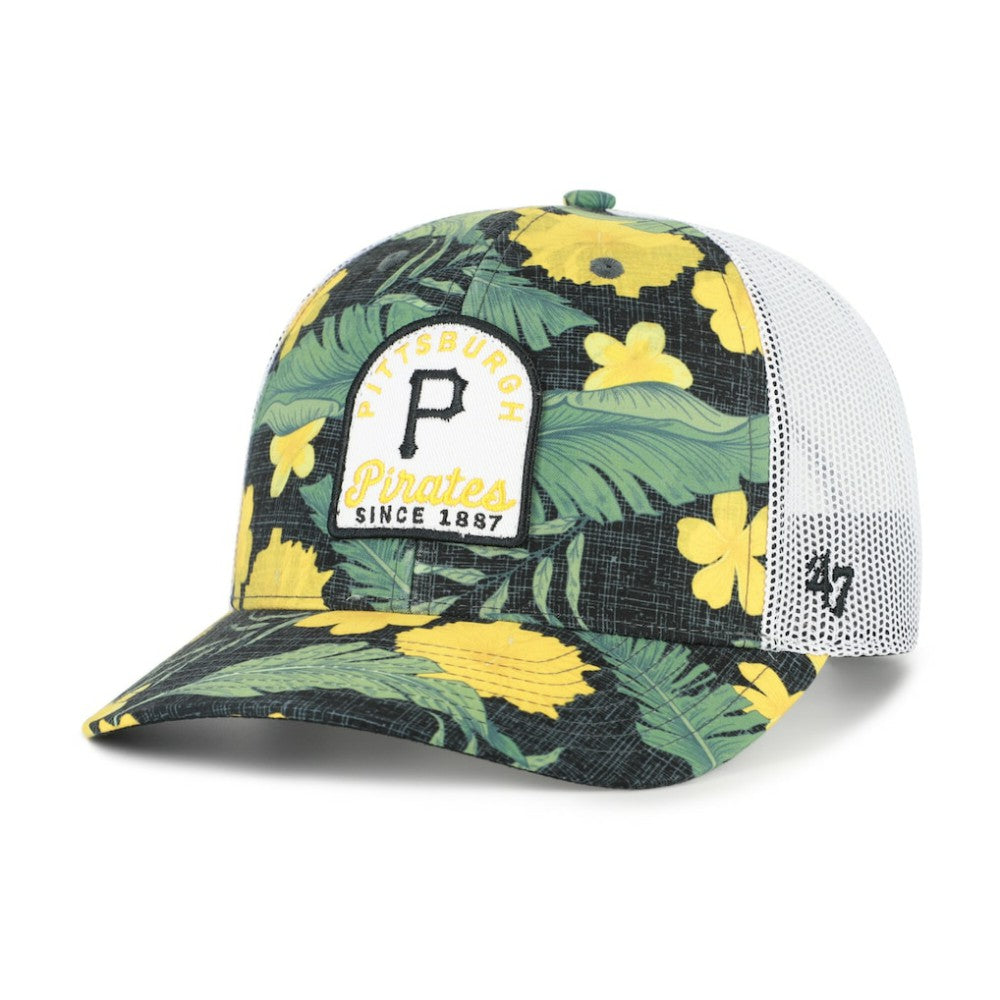 Black Pittsburgh Pirates '47 Beachside Adjustable Trucker Hat