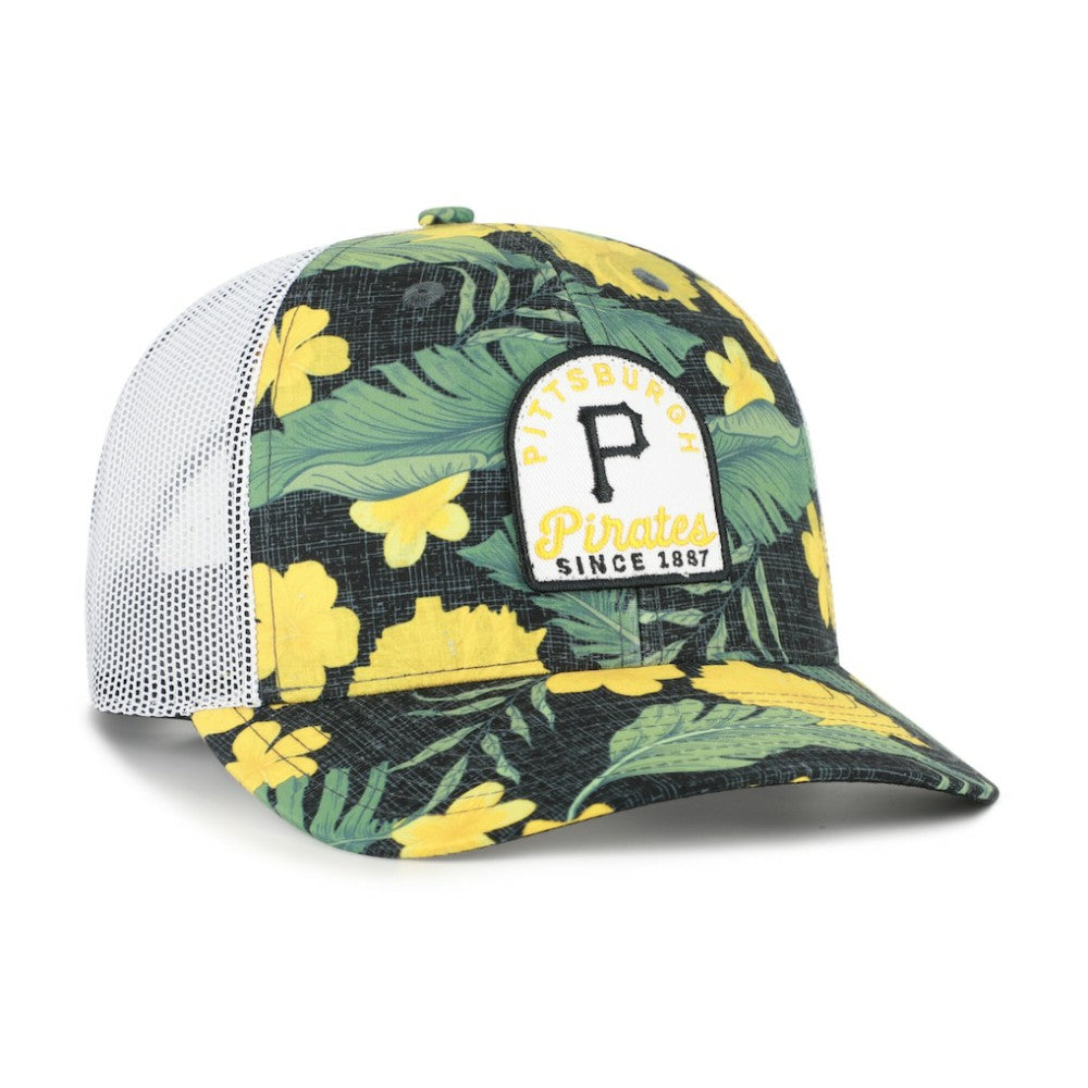 Black Pittsburgh Pirates '47 Beachside Adjustable Trucker Hat