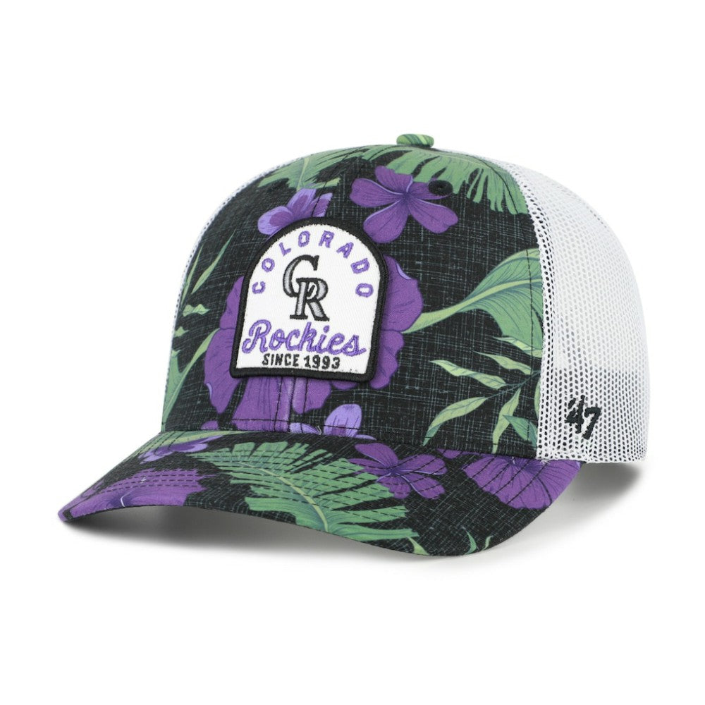 Black Colorado Rockies '47 Beachside Adjustable Trucker Hat