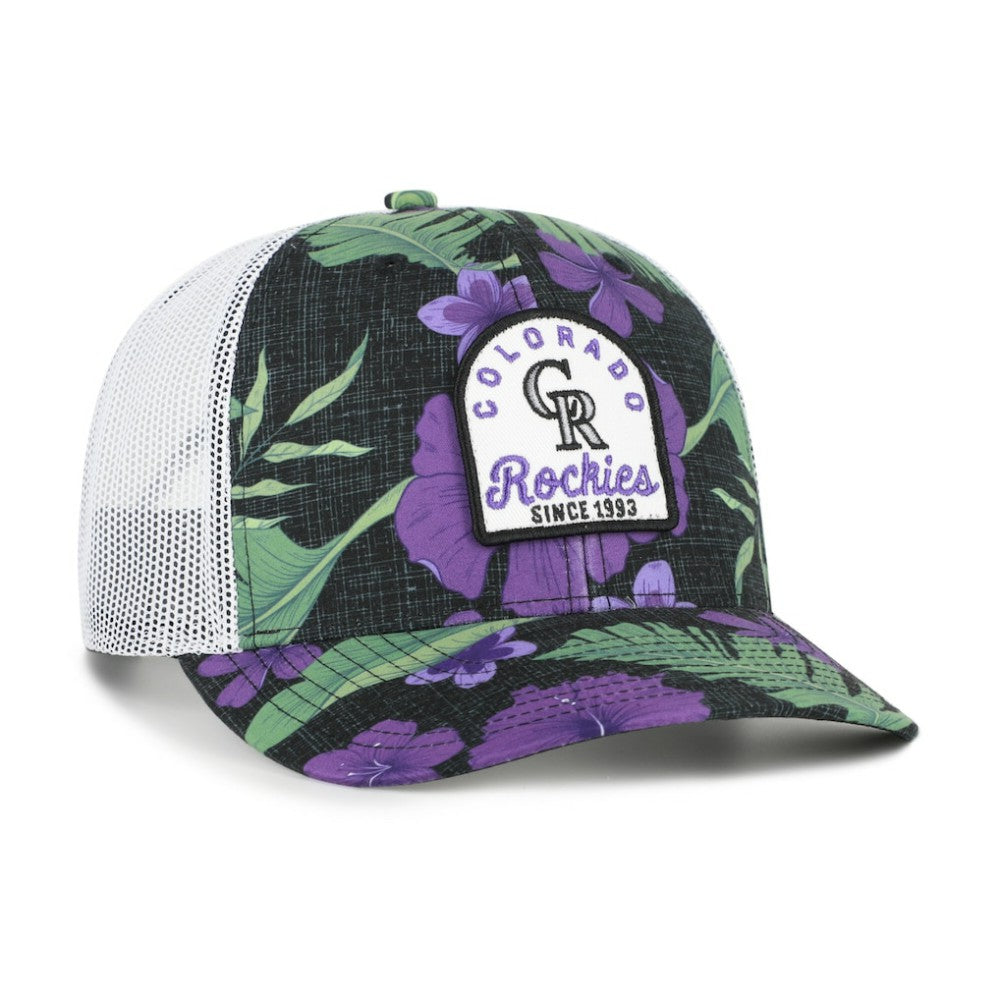 Black Colorado Rockies '47 Beachside Adjustable Trucker Hat