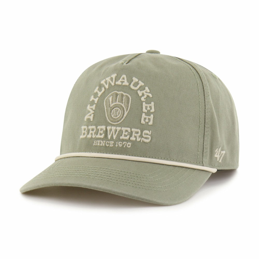 Olive Milwaukee Brewers '47 Canyon Ranchero Hitch Adjustable Hat