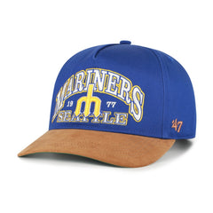 Royal/Brown Seattle Mariners '47 Cooperstown Break Wood Suede Hitch Adjustable Hat