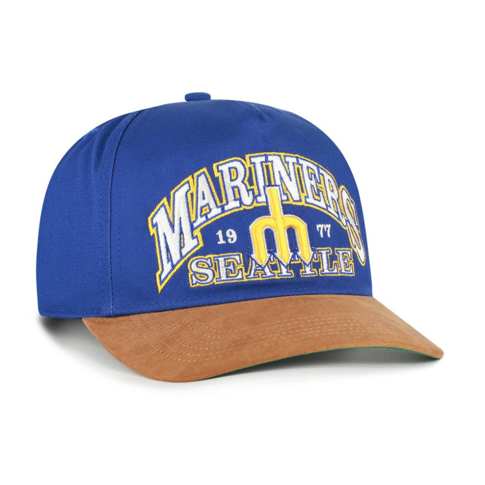 Royal/Brown Seattle Mariners '47 Cooperstown Break Wood Suede Hitch Adjustable Hat