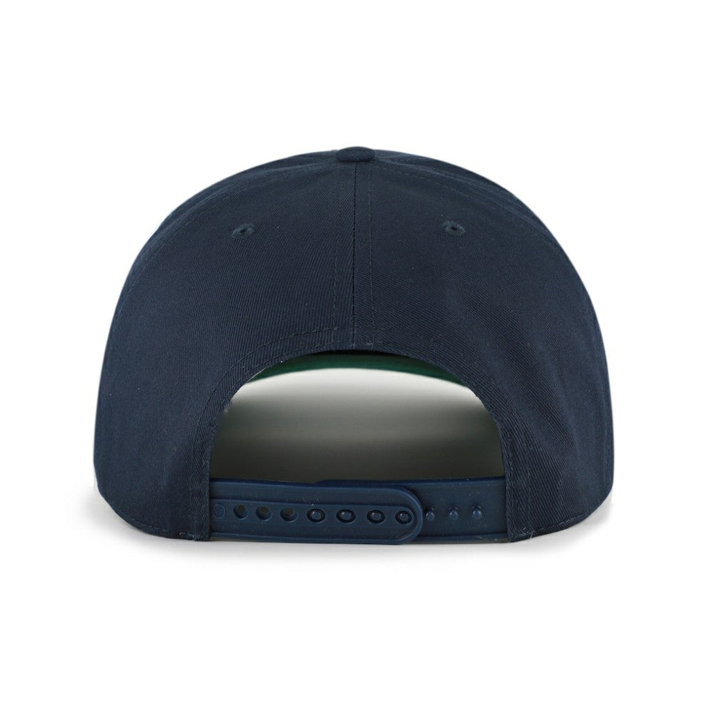 Navy/Brown Chicago Cubs '47 Cooperstown Break Wood Suede Hitch Adjustable Hat