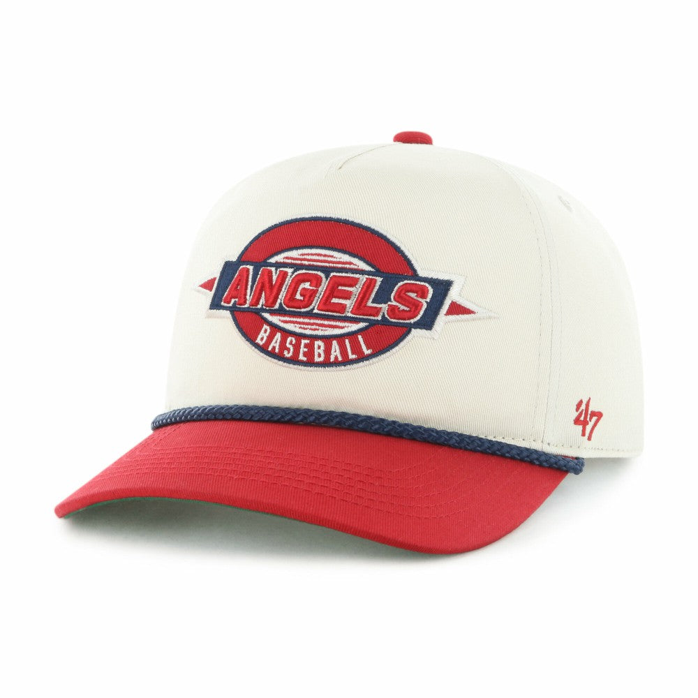 Natural/Red Los Angeles Angels '47 Frame Out Hitch Adjustable Hat