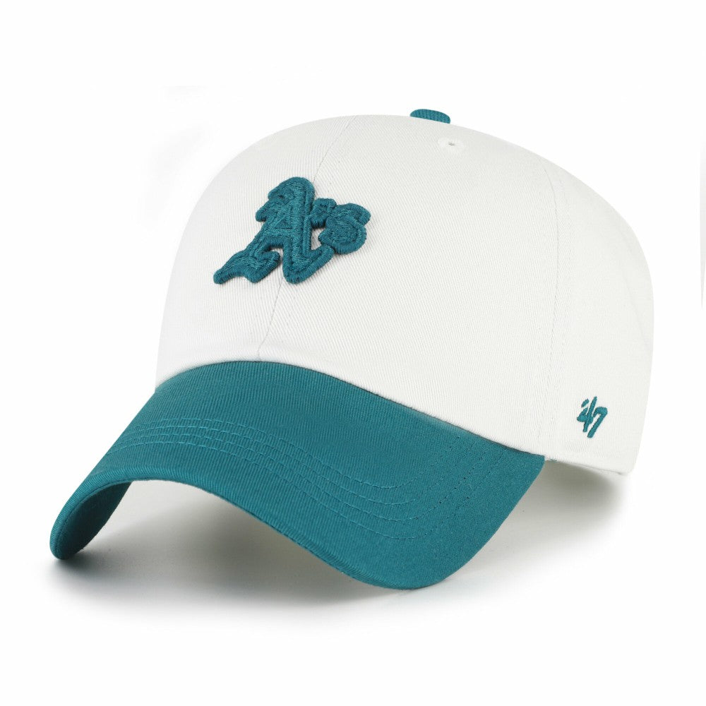 White/Teal Athletics '47 Contemporary Tonal Clean Up Adjustable Hat