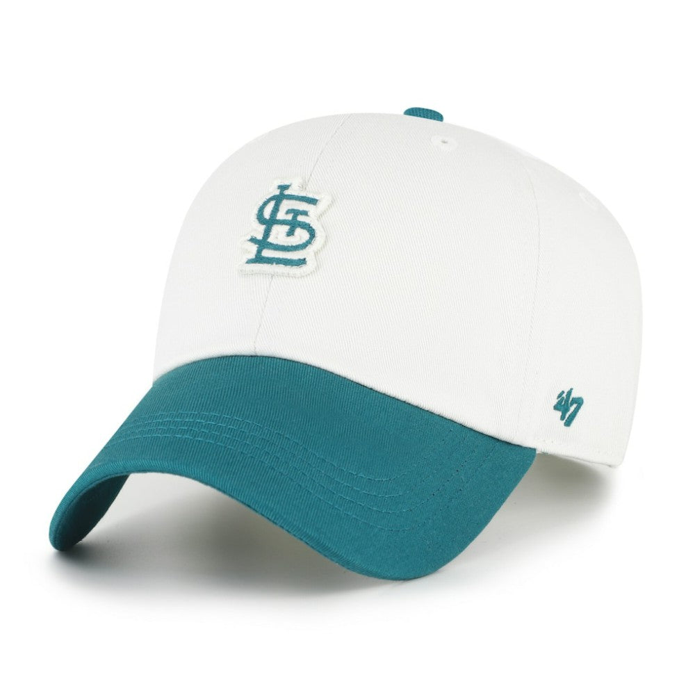 White/Teal St. Louis Cardinals '47 Contemporary Tonal Clean Up Adjustable Hat