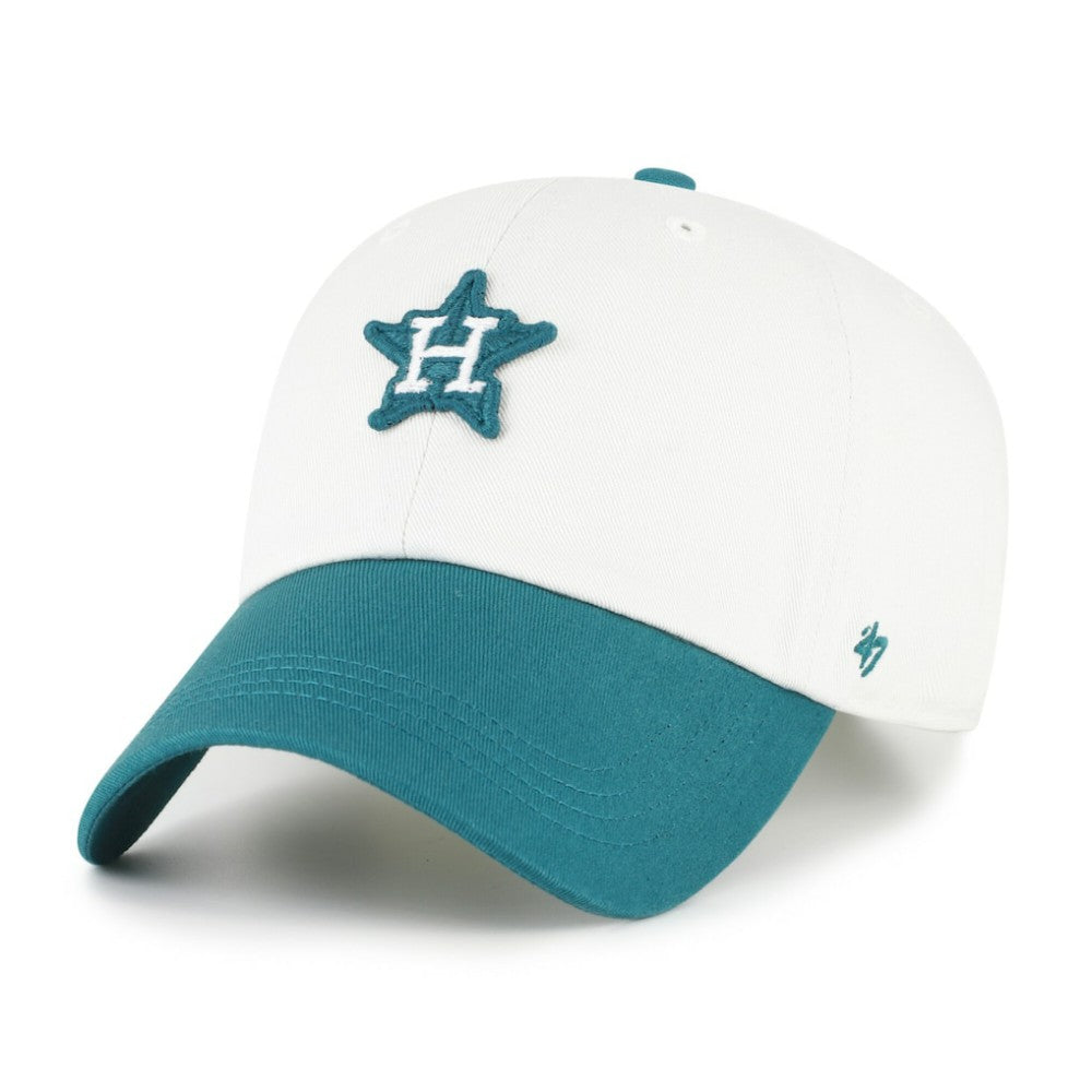White/Teal Houston Astros '47 Contemporary Tonal Clean Up Adjustable Hat