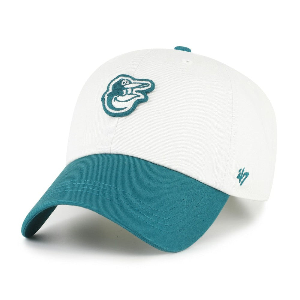 White/Teal Baltimore Orioles '47 Contemporary Tonal Clean Up Adjustable Hat