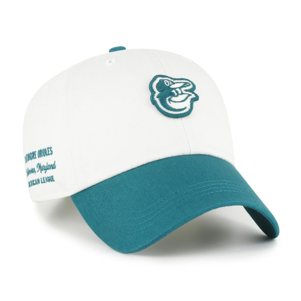 White/Teal Baltimore Orioles '47 Contemporary Tonal Clean Up Adjustable Hat
