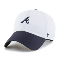 White/Navy Atlanta Braves '47 Vista Mini Clean Up brrr° Adjustable Hat