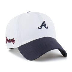 White/Navy Atlanta Braves '47 Vista Mini Clean Up brrr° Adjustable Hat