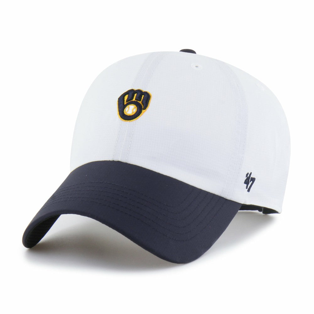 White/Navy Milwaukee Brewers '47 Vista Mini Clean Up brrr° Adjustable Hat