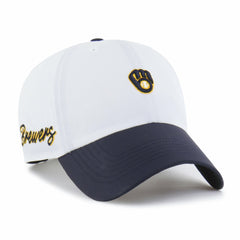 White/Navy Milwaukee Brewers '47 Vista Mini Clean Up brrr° Adjustable Hat