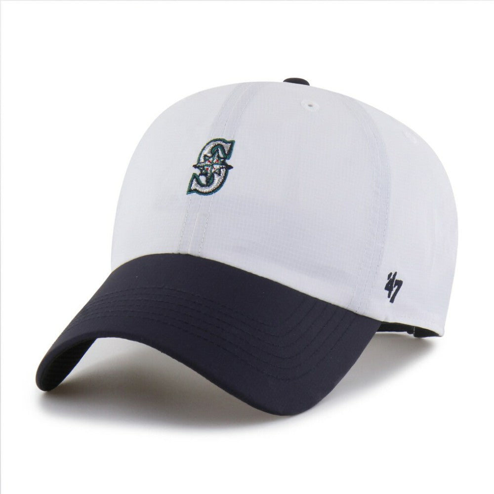 White/Navy Seattle Mariners '47 Vista Mini Clean Up brrr° Adjustable Hat