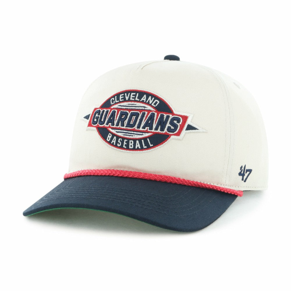 Natural/Navy Cleveland Guardians '47 Youth Frame Out Hitch Adjustable Hat