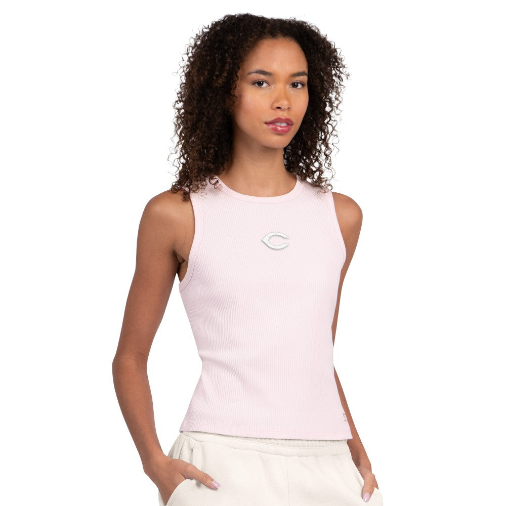 Light Pink Cincinnati Reds Starter Women's Pastels Ribbed Tank Top