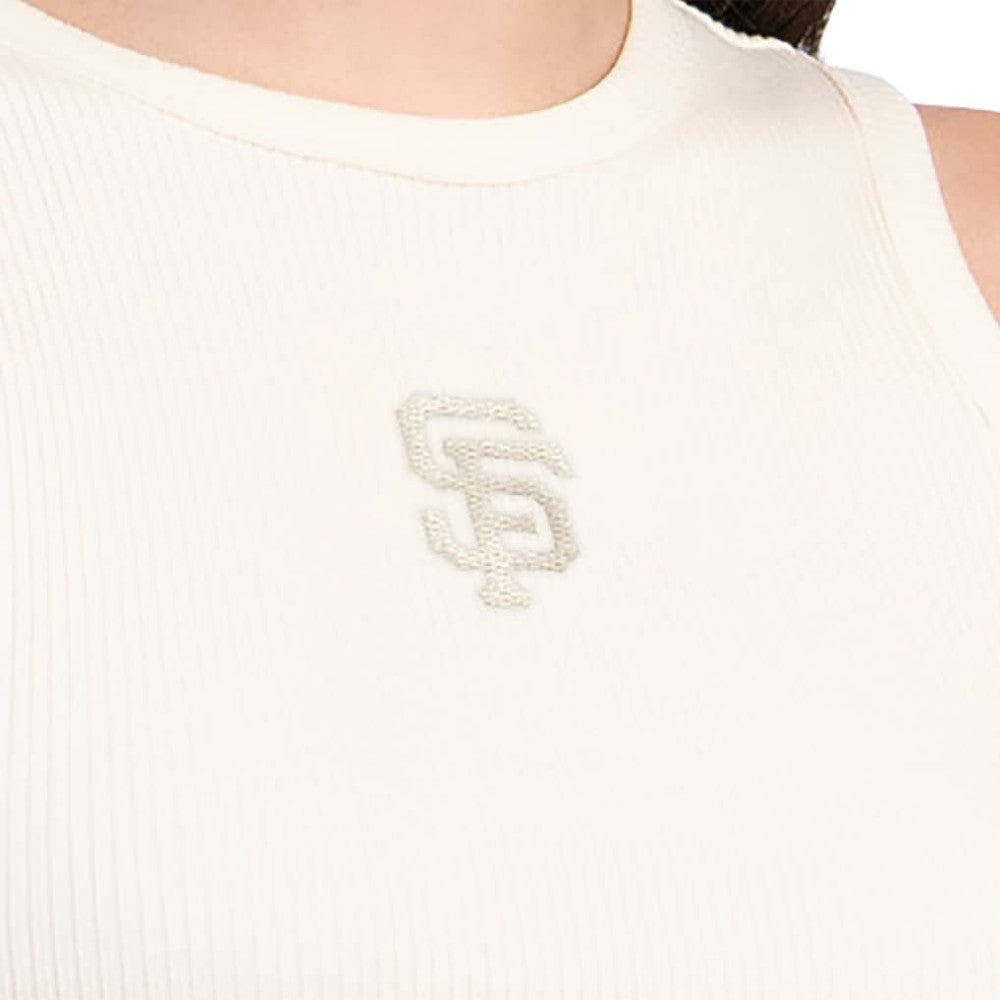 Cream San Francisco Giants Starter Women's Pastels Ribbed Tank Top