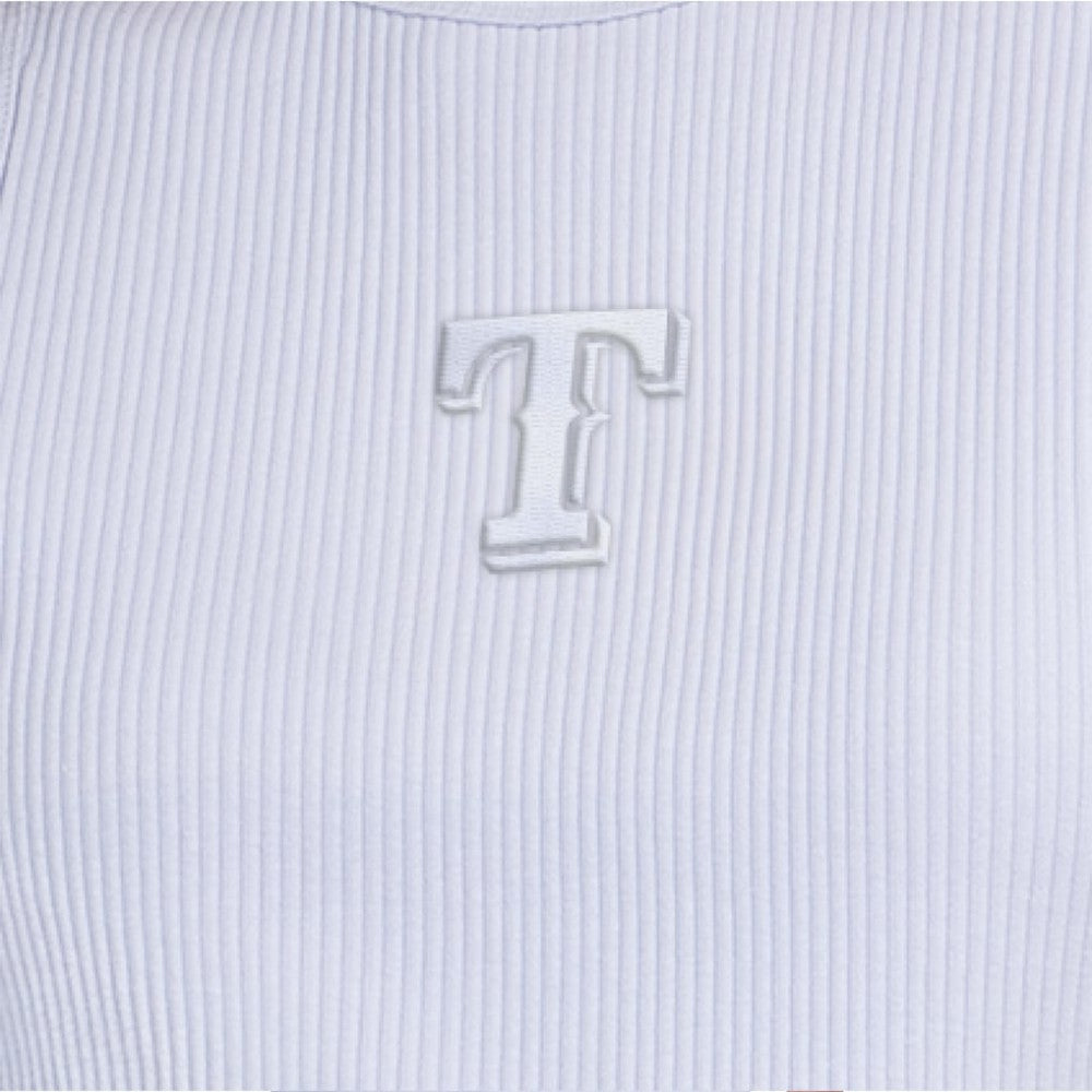 Light Blue Texas Rangers Starter Women's Pastels Ribbed Tank Top