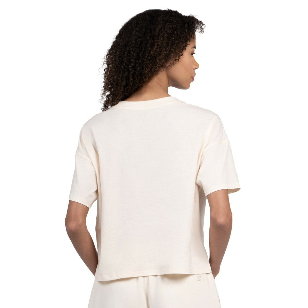 Cream Philadelphia Phillies Starter Women's Pastels Boxy Cropped T-Shirt