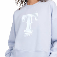 Light Blue Texas Rangers Starter Women's Pastels Boxy Fleece Sweatshirt
