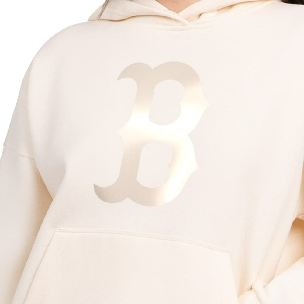 Cream Boston Red Sox Starter Women's Pastel Relaxed Hoodie