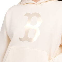 Cream Boston Red Sox Starter Women's Pastel Relaxed Hoodie