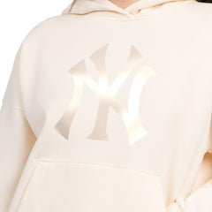 Cream New York Yankees Starter Women's Pastel Relaxed Hoodie