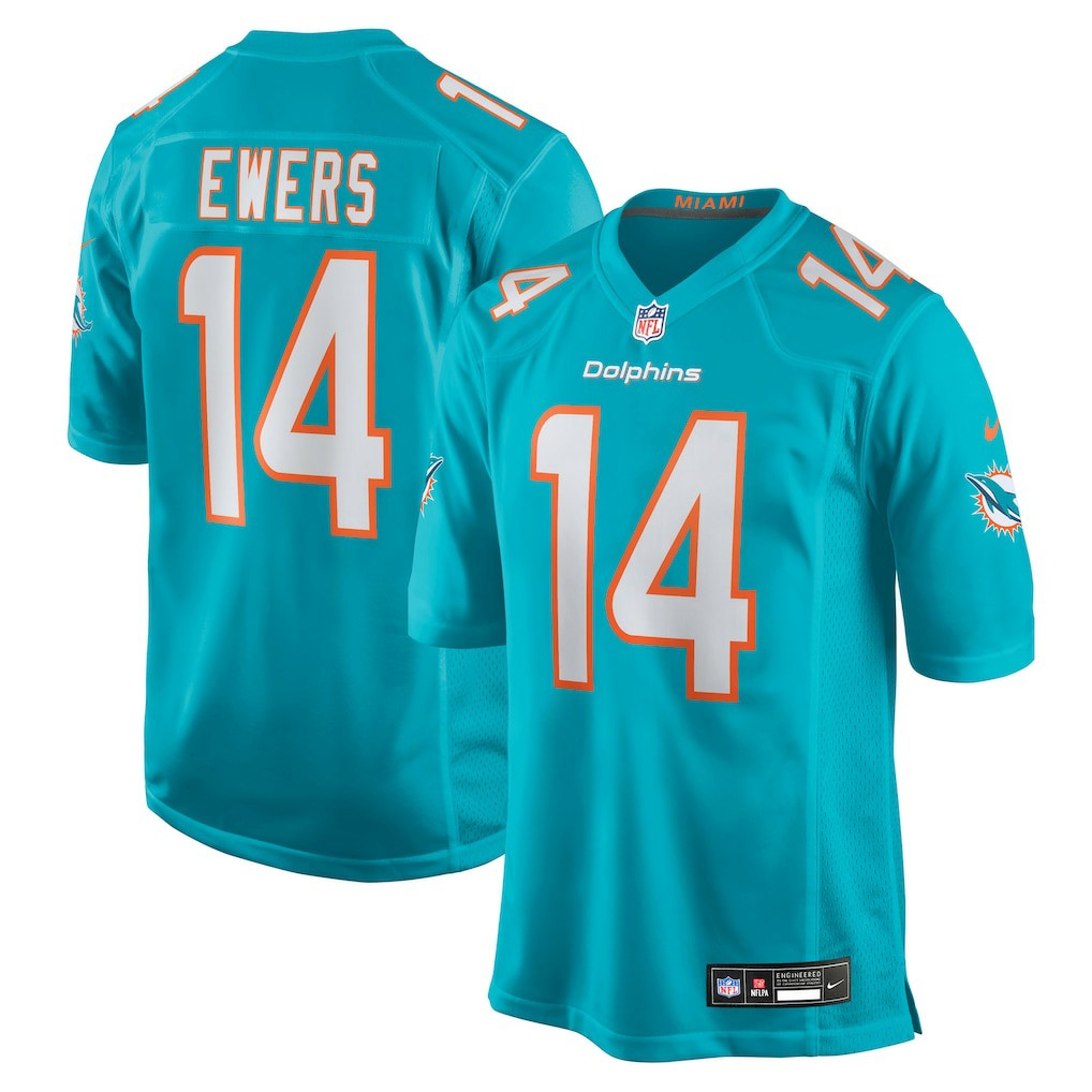 Quinn Ewers  Team Game Jersey - Miami Dolphins Jerseys