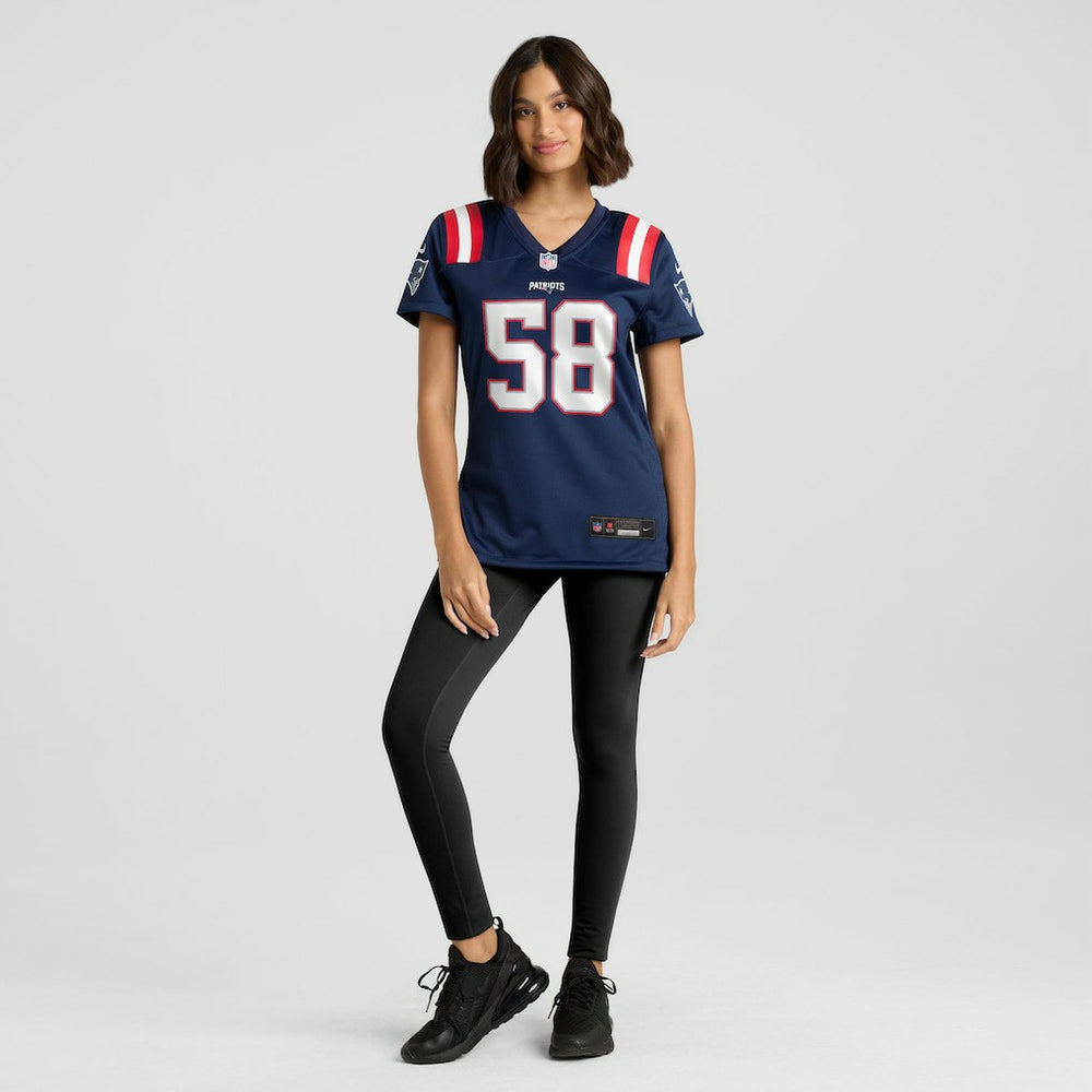 Jared Wilson  Women's Team Game Jersey - New England Patriots Jerseys