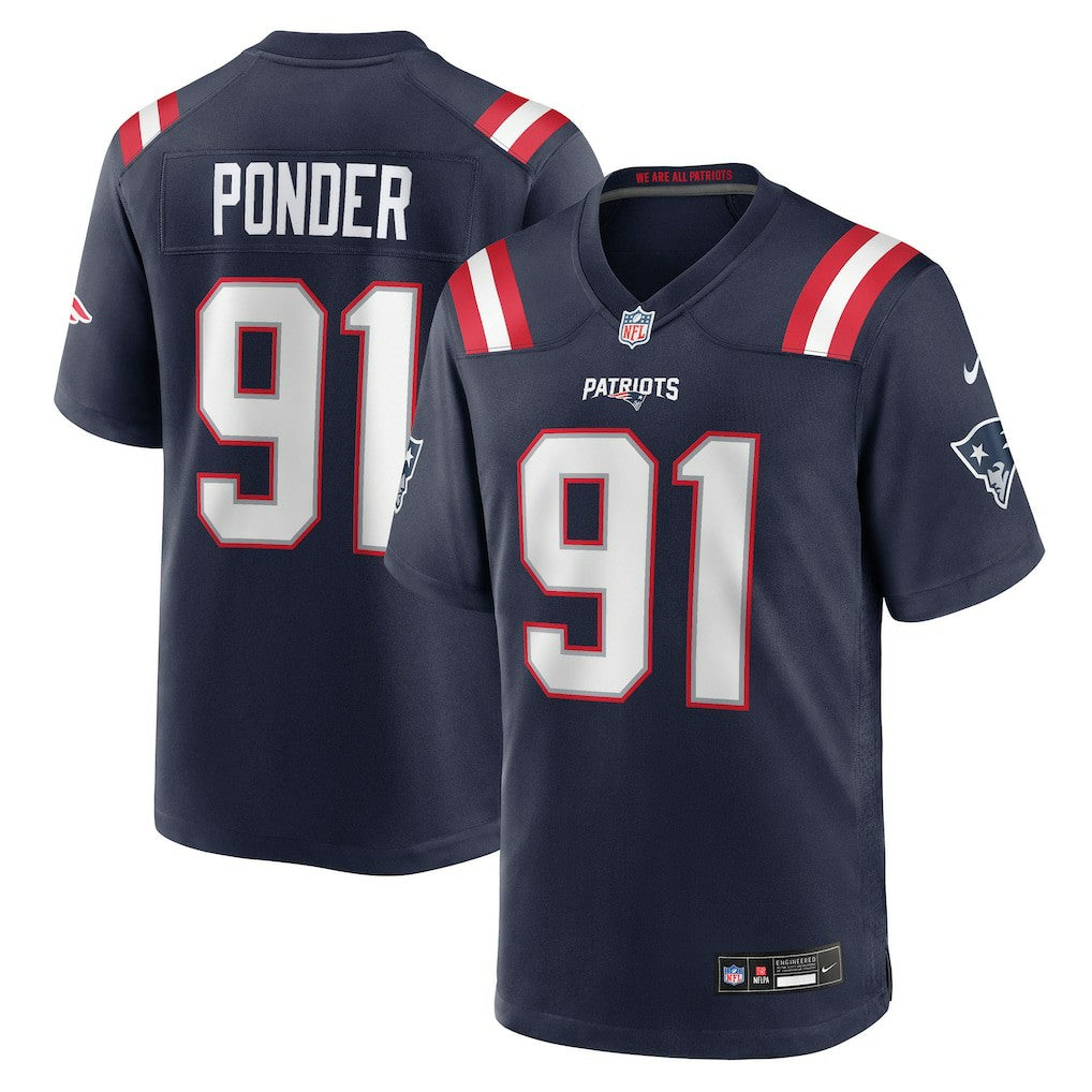 Elijah Ponder  Team Game Jersey - New England Patriots Jerseys