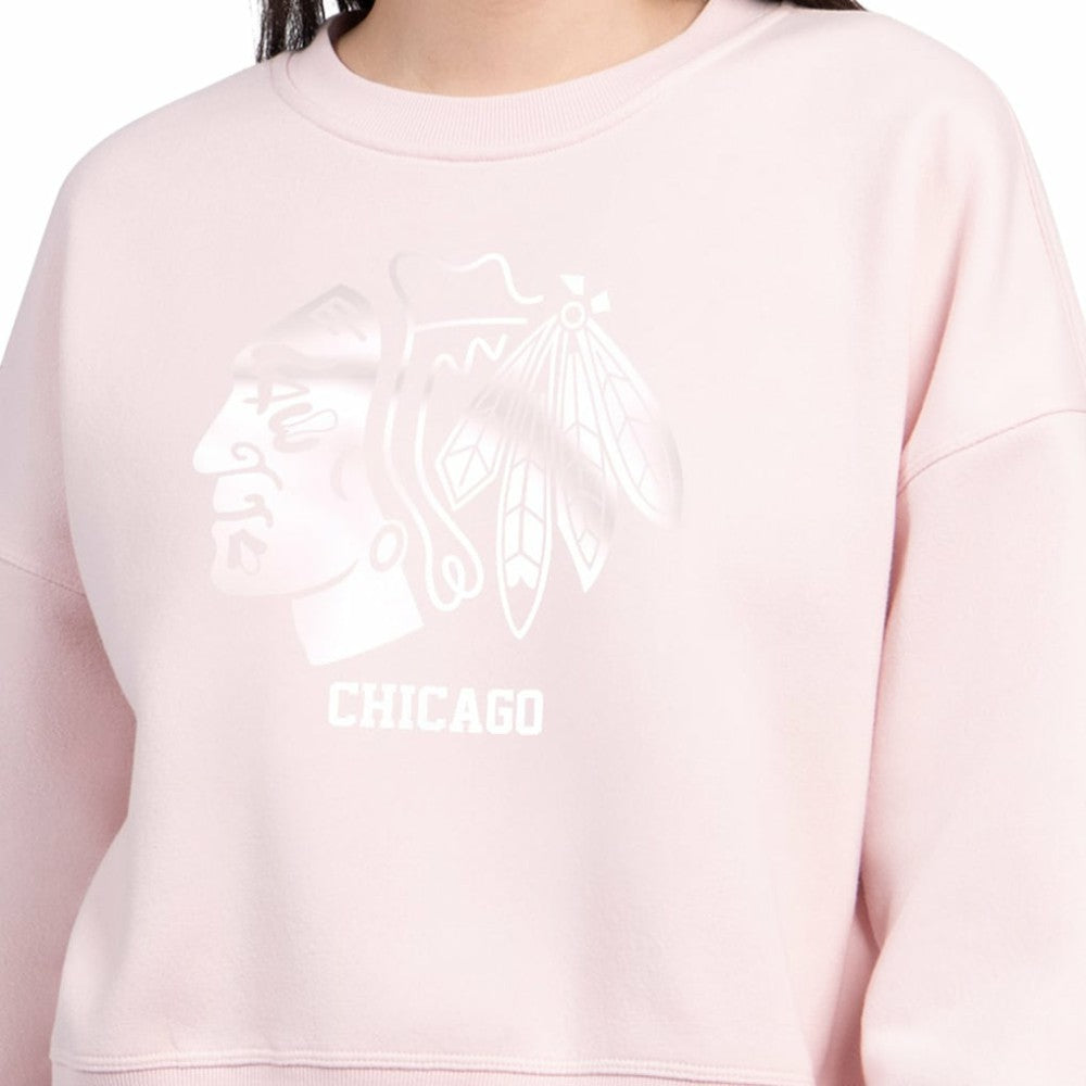 NHL Chicago Blackhawks Starter Women's Boxy Cropped Sweatshirt