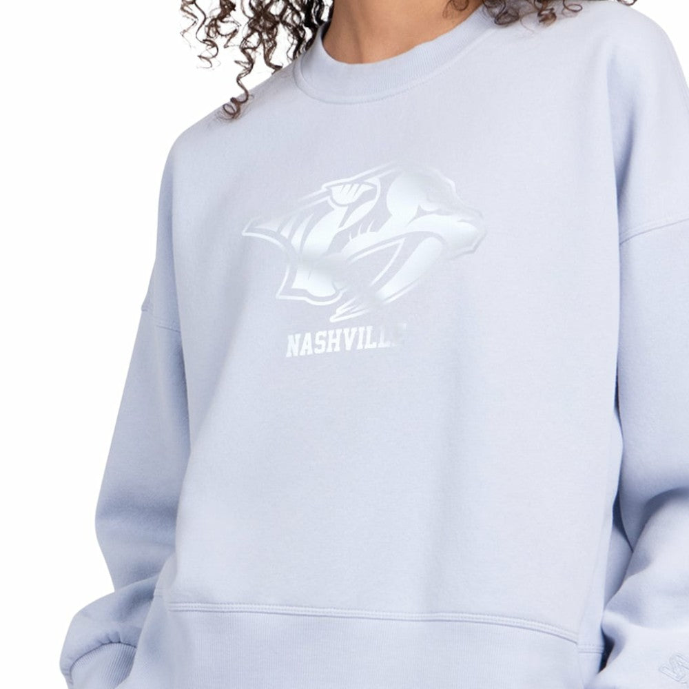 NHL Nashville Predators Starter Women's Boxy Cropped Sweatshirt